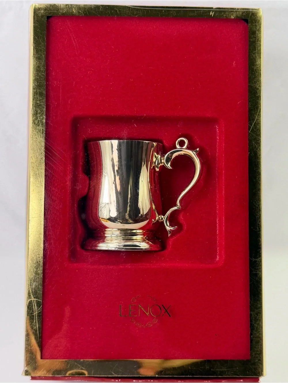 Lenox Williamsburg Cheers Mini Tankard Ornament Silver Plated Boxed Colonial Mug